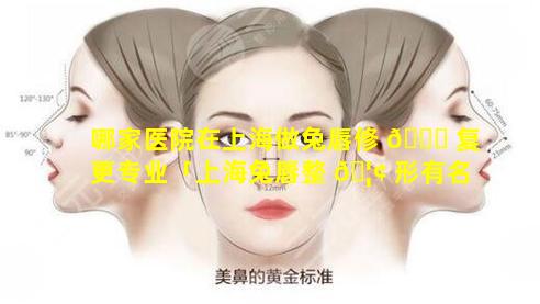 哪家医院在上海做兔唇修 🐈 复更专业「上海兔唇整 🦢 形有名的医院是」